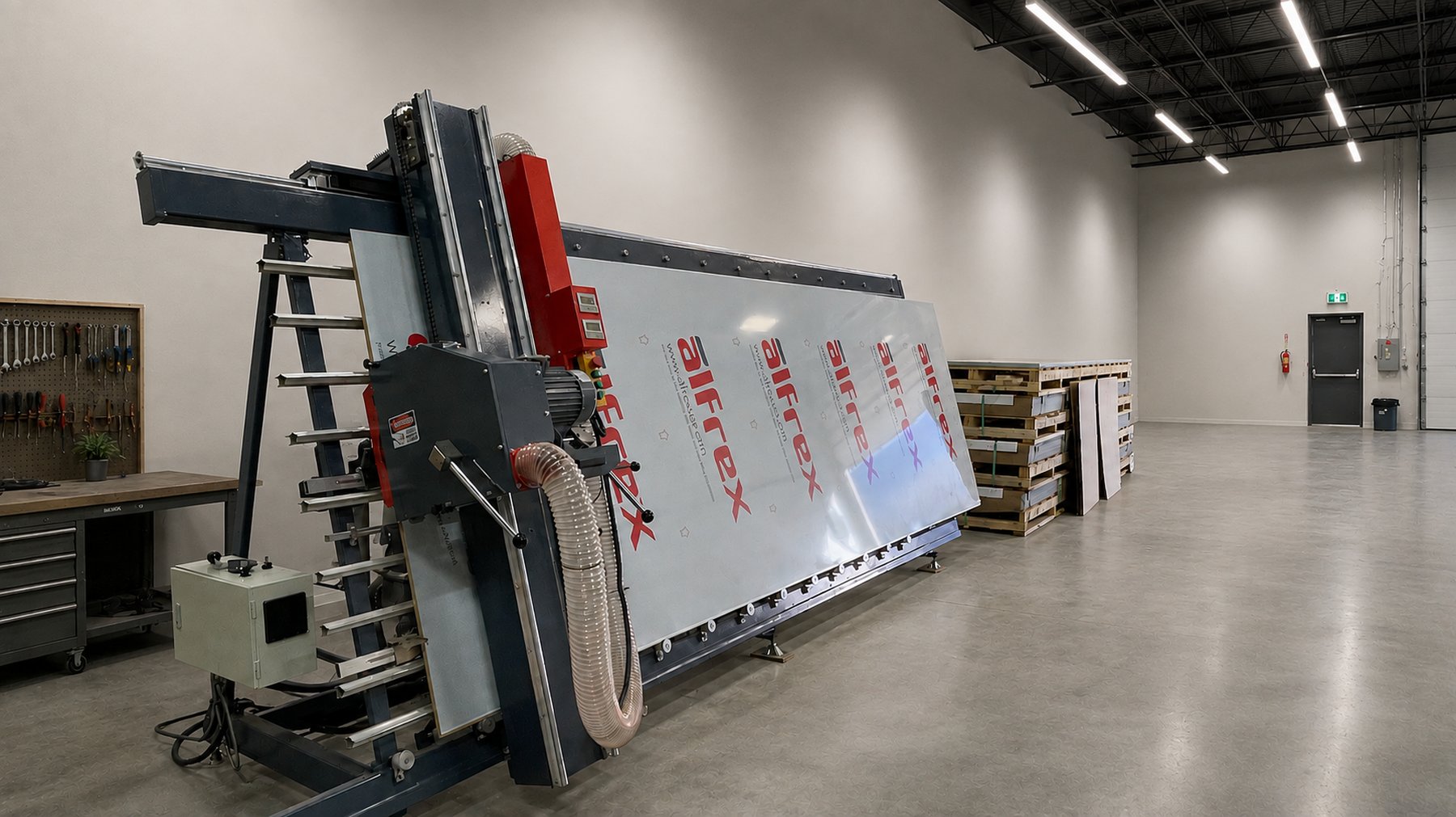 CNC panel saw fabricating ACM panels at Atlant Industries