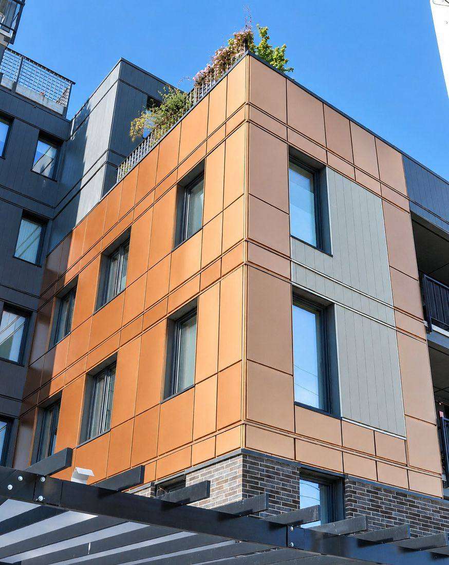 Architectural cladding panels and metal facade systems