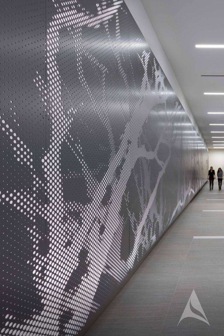 Perforated metal panels and screen fabrication